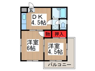 クレ－ルかわかみの物件間取画像